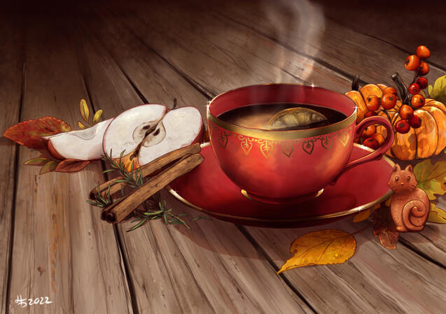 Autumn Teacup