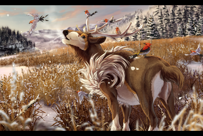 Winter Sawsbuck (pokemon) Winter Sawsbuck (pokemon)